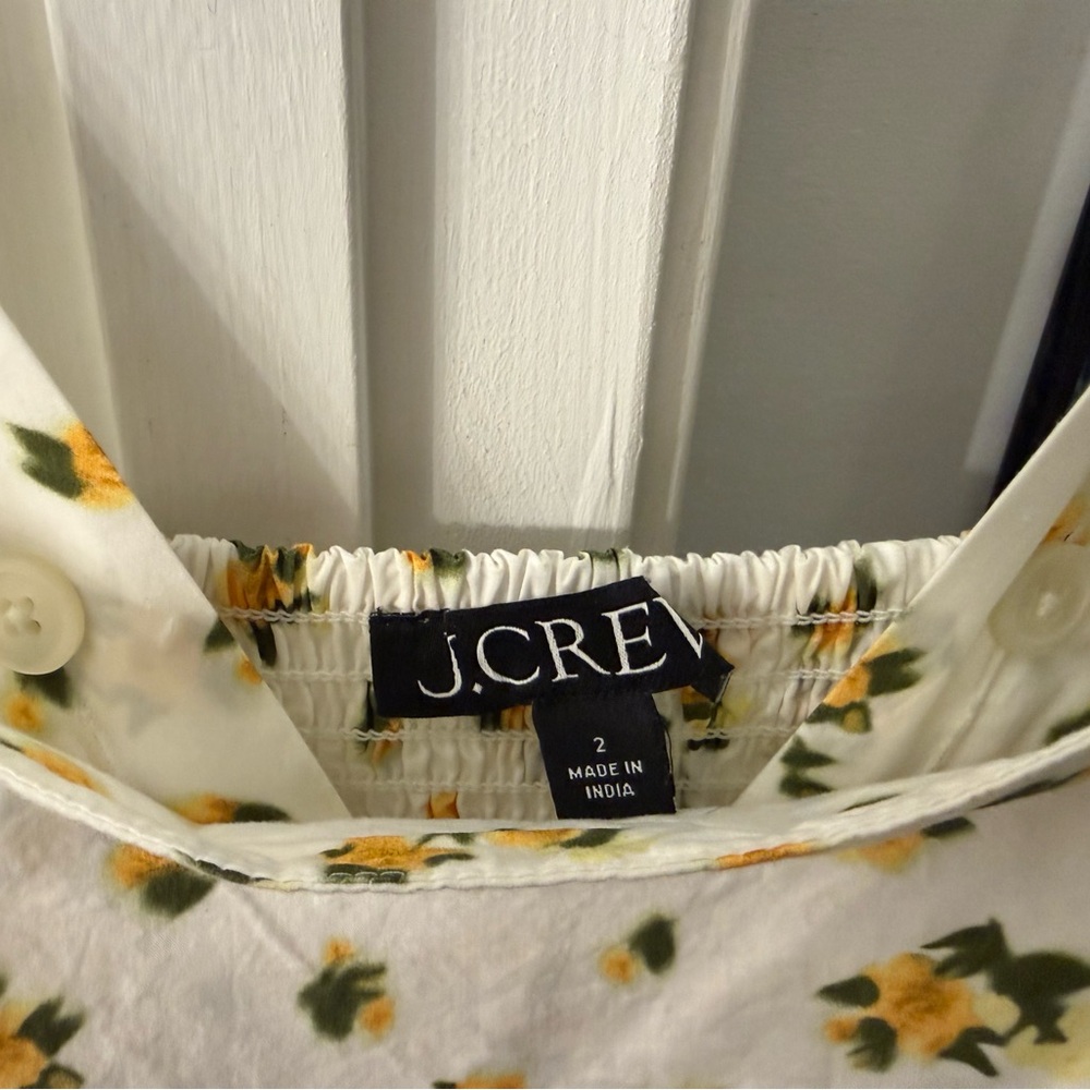 J.Crew size 2 square neck midi dress in budding rose print - Picture 6 of 6